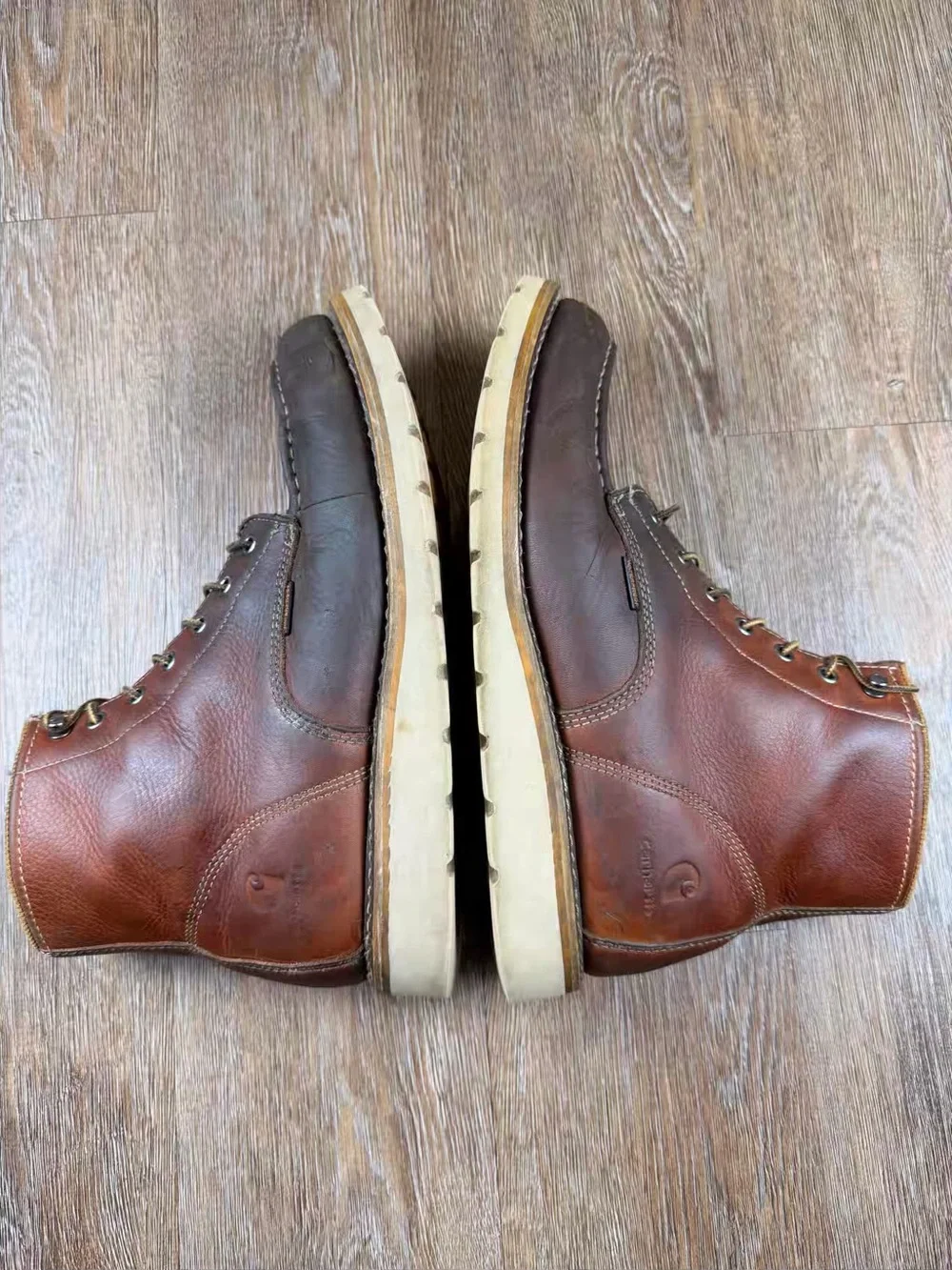 Carhartt 6-Inch Moc Toe Wedge Waterproof Work Boots Soft Tan CMW6175 | Men’s 12